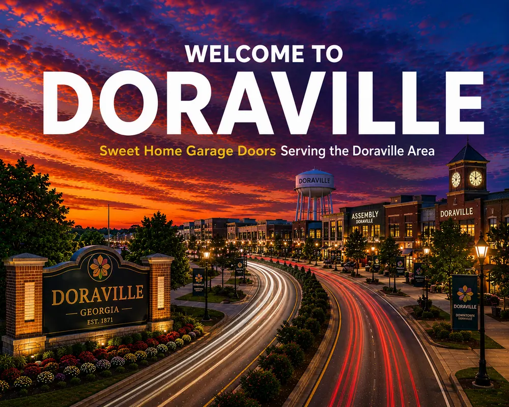 Residential home with garage door in Doraville GA